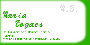 maria bogacs business card